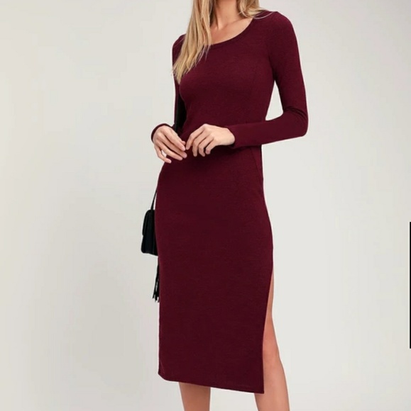 Lulus Dresses & Skirts - Lulu's Burgundy Midi Dress💕
